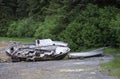 Yakutat Alaska Beached Wooden Fishing Boat Wreaks