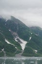 Yakutat Bay, Alaska, USA: Clouds descending on a mountainside