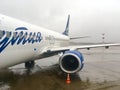 Yakutia Airlines airplane in Vnukovo Airport, Moscow