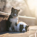 Yakutian Laika puppies outdoor