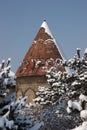 Mosque after a snowfall in Erzurum, Turkey