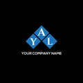 YAL letter logo design on BLACK background. YAL creative initials letter logo concept. YAL letter design