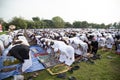 YALA, THAILAND - AUGUST 8 : 5,000 yala thai Musim male and female pray for Allah Islamic God in Hari Raya Day on Aug 8, 2013 at Y