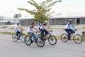 YALA, THAILAND - FEBRUARY 20, 2018: Cyclists from different teams competing for a Ride Bicycle for Health Exercise. It is a free,