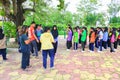 YALA, THAILAND - June 6, 2018: Student University Cleaning Prepared volunteer Event for Environmental in the Public Park.