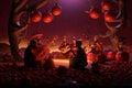 Yalda night musicians and performers Royalty Free Stock Photo