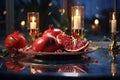 Yalda night reflections on shiny surfaces