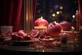 Yalda night reflections on shiny surfaces