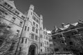 Yale university buildings in winter after snow storm Linus Royalty Free Stock Photo