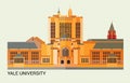Yale University. Vector Illustration. Royalty Free Stock Photo