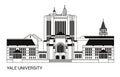 Yale University. Vector Illustration. Royalty Free Stock Photo