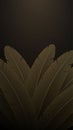 Yallow feather background. Exotic bird feathers composition