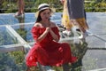 Yalong Bay Tropical Paradise Forest Park Chinese tourists are photographed on the glass