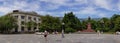 Panorama of Lenin square in Yalta, Crimea.