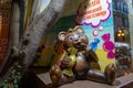 Sculpture of a teddy bear with candy, 09/03/2019, Yalta, Crimea