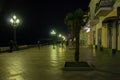 Yalta embankment at night Royalty Free Stock Photo