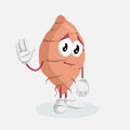 Yam mascot and background goodbye pose Royalty Free Stock Photo