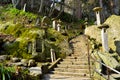 Yamadera Shrine Complex Stairs Royalty Free Stock Photo