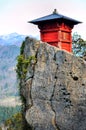 Yamadera Shrine On Percipice Royalty Free Stock Photo