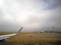 YAMAGATA ,JAPAN - 5 NOVEMBER 2018. Japan Airlines or JAL plane at Haneda International Airport.Running on the runway at Yamagata A