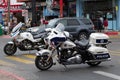 Yamaha and Harley Davidson Motorcycles in Mexican Police Livery Royalty Free Stock Photo