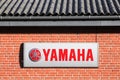Yamaha logo on a wall