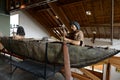 Yamana Indians tribe at the Museum of the National Park of Tierra del Fuego.