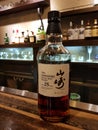 Yamanashi, Japan - 19 2 2019: A rare bottle of 25 yeaer old Yamazaki single malt whiskey