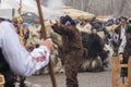 Winter masquerade festival Kukerlandia in Yambol town, Bulgaria.