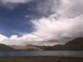 Yamdrok Lake during Cloudy day in Tibet in China.