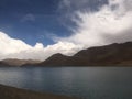 Yamdrok Lake during Cloudy day in Tibet in China.