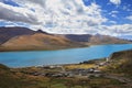 Yamdrok Lake and Small Village