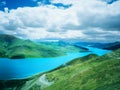 Yamdrok lake in tibet Royalty Free Stock Photo