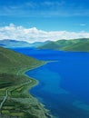 Yamdrok Tso Lake Royalty Free Stock Photo