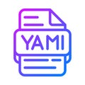 Yaml document format file type icon. gradient icons for storage and database. vector illustration