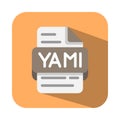 Yaml documents flat icons. with a simple orange background design. Suitable for websites, UI and mobile apps