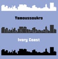 Yamoussoukro, Ivory Coast, city silhouette