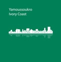 Yamoussoukro, Ivory Coast, city silhouette
