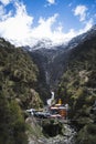 Yamunotri Temple at Yamunotri, Garhwal Himalayas, Uttarkashi Dis Royalty Free Stock Photo