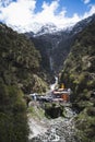 Yamunotri Temple at Yamunotri, Garhwal Himalayas, Uttarkashi Dis Royalty Free Stock Photo