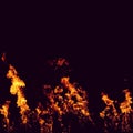 The natural fires of Yanar Dag never stop burning in Azerbaijan Royalty Free Stock Photo