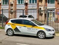 Yandex.Taxi Car in Moscow, Russia Royalty Free Stock Photo