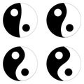 Yang yin, jang jing symbol daoism, transparent yan harmony jin Royalty Free Stock Photo