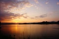 Yangcheng Lake Sunset Royalty Free Stock Photo