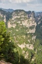 The Yangjiajie area of Zhangjiajie National Forest Park, Hunan, China Royalty Free Stock Photo