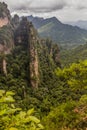 Yangjiajie cable car in Wulingyuan Scenic and Historic Interest Area in Zhangjiajie National Forest Park in Hunan Royalty Free Stock Photo