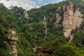 Yangjiajie cable car in Wulingyuan Scenic and Historic Interest Area in Zhangjiajie National Forest Park in Hunan Royalty Free Stock Photo