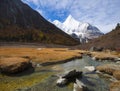 The Yangmayong snow mountain and clear streams