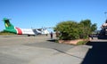 Yangon Airways plane taxiing on the runway. Heho airport. Kalaw Township. Taunggyi District. Shan State. Myanmar