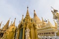 YANGON, MYANMAR, December 25, 2017: Golden Shwedagon Pagoda in Yangon Royalty Free Stock Photo